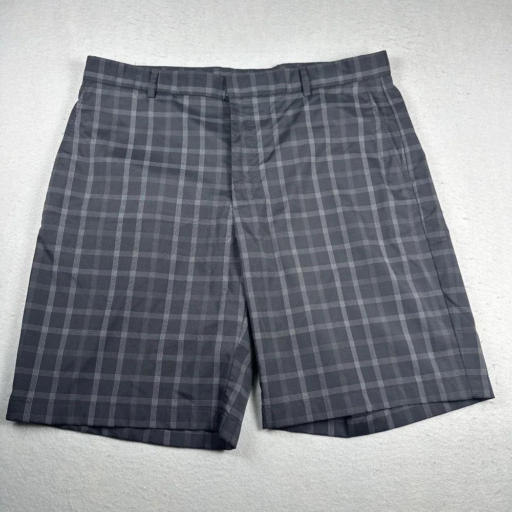 Walter Hagen Shorts Men's W38 Black grid‎ Performance Golf Chino Golfer